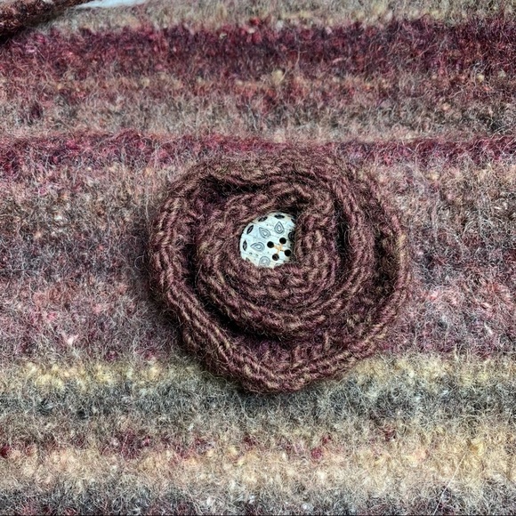 Artisan Handmade Ombre Brown Felted‎ Wool Yarn Purse Shoulder Bag - Picture 8 of 9